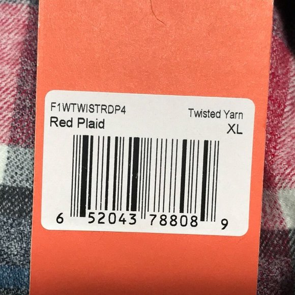 Normal Brand Men's Twisted Yarn Long Sleeve Plaid Button Up Shirt, Size XL - Red - Picture 6 of 12